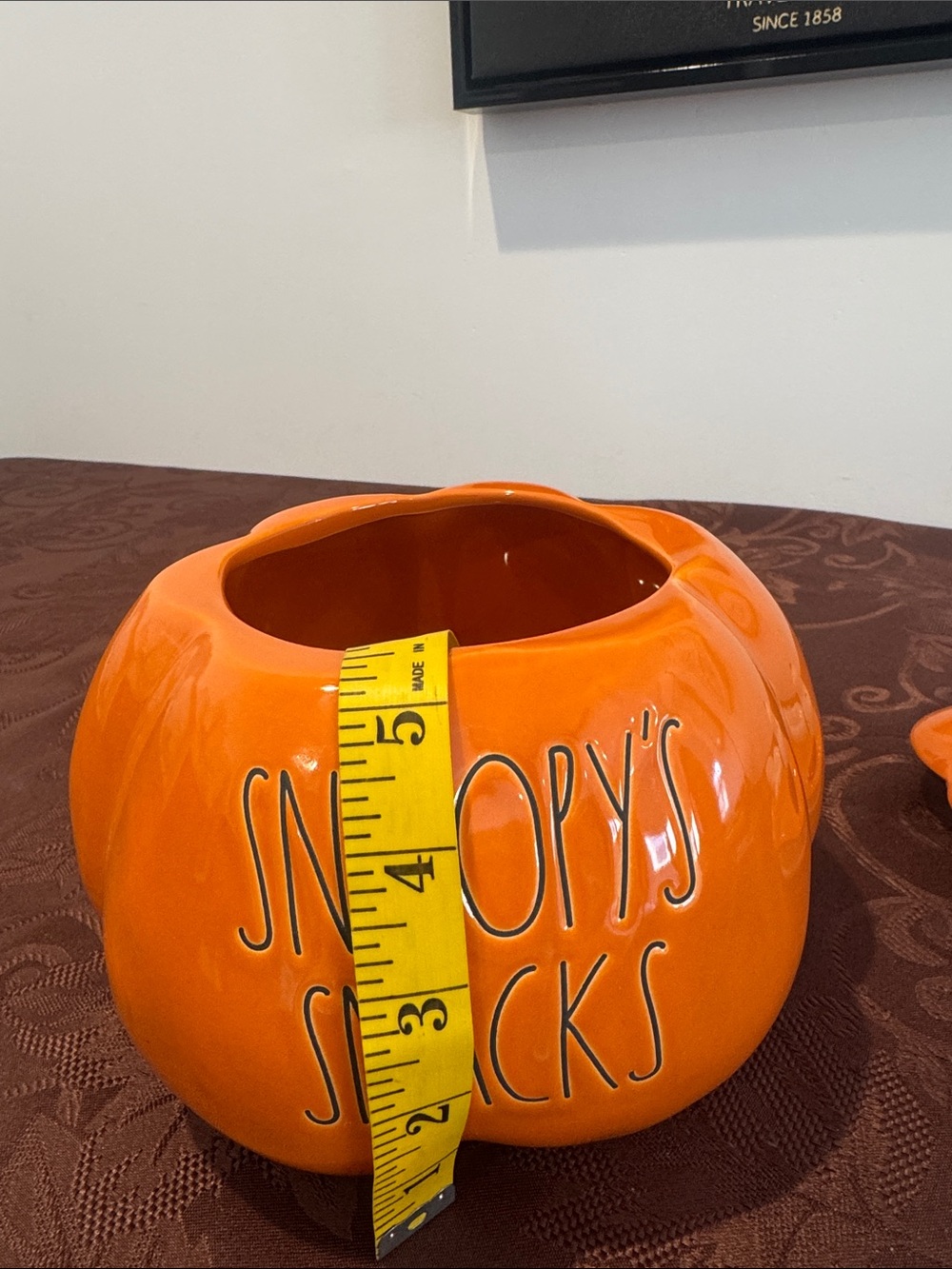 🎃NWOT Peanuts X Rae Dunn Pumpkin Snack Canister - Picture 9 of 11